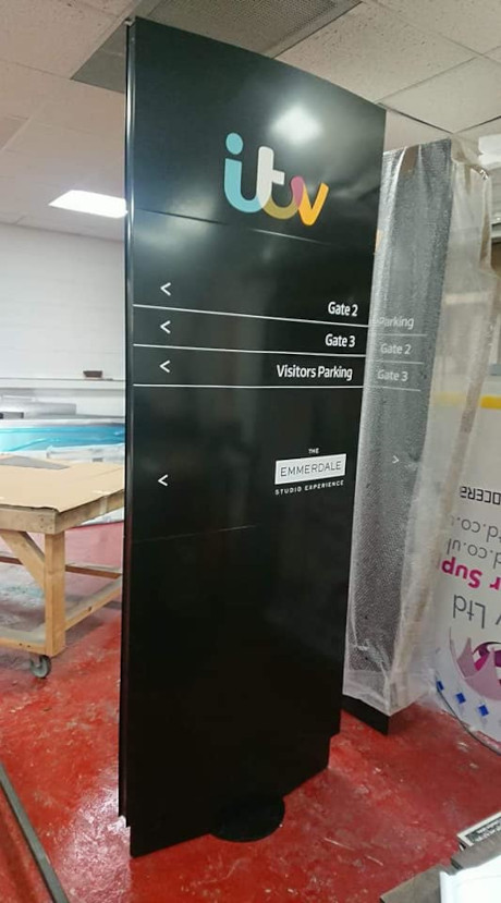 ITV Television interior sign