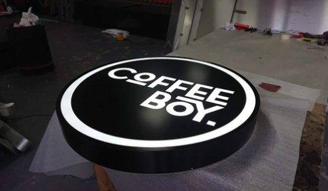 Costa boy powder coated sign